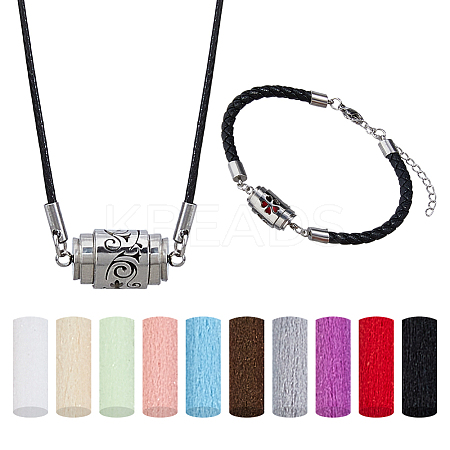 1Set Stainless Steel Perfume Bottle Necklaces NJEW-FH0001-27-1