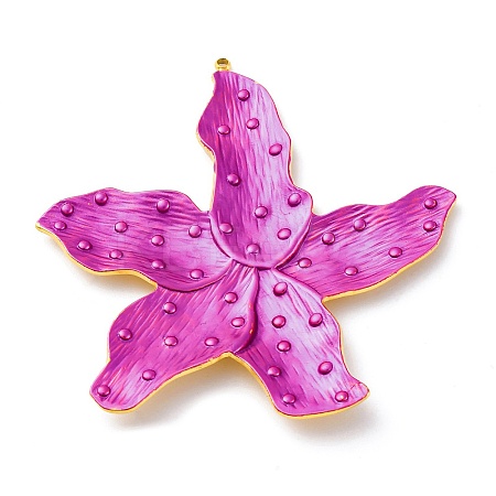 304 Stainless Steel Enamel Big Pendants STAS-S163-04B-G-1