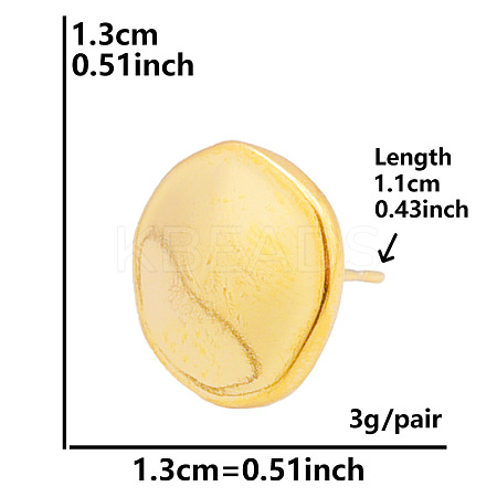 Flat Round Stainless Steel Stud Earrings for Women PJ9303-8-1