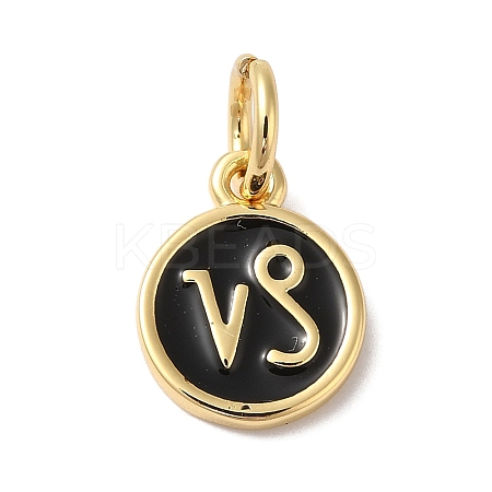 Real 18K Gold Plated Brass Enamel Charms KK-L216-001G-G01-1