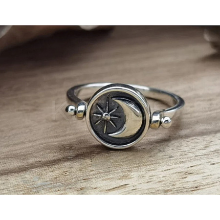 Zinc Alloy Finger Two Sided Rotatable Finger Rings FS-WG6AB10-01-1