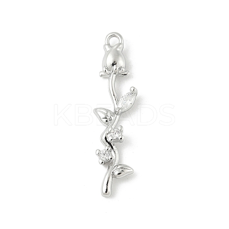 Brass Micro Pave Cubic Zirconia Pendants KK-M326-13C-P-1