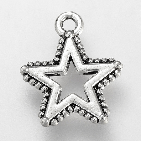 Tibetan Style Alloy Charms X-TIBE-S310-028AS-LF-1