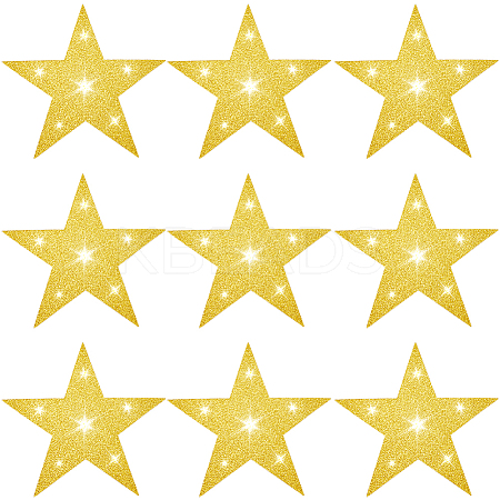 60Pcs Paper Glitter Star Wall Decoration AJEW-SP0001-17A-1