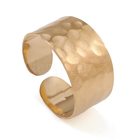 Ion Plating(IP) 304 Stainless Steel Open Cuff Rings for Women RJEW-G285-69G-1