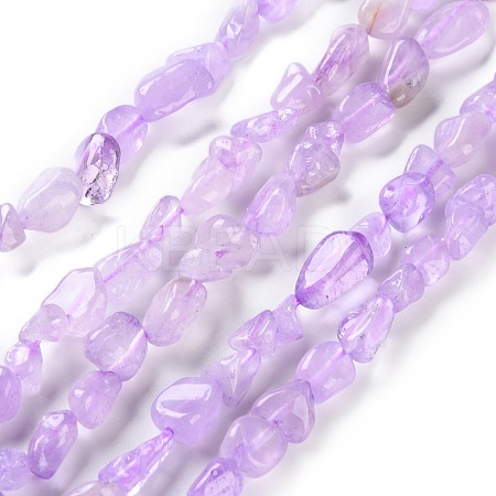 Natural Lavender Amethyst(Dyed & Heated) Beads Strands G-P497-01C-44-1