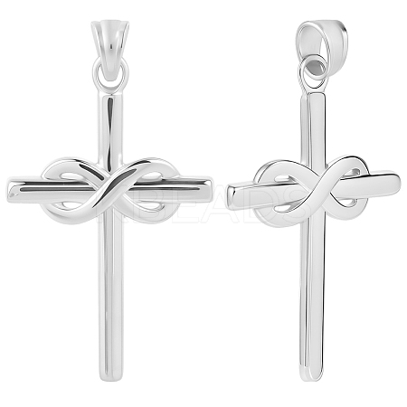 3Pcs 304 Stainless Steel Pendants STAS-BBC0007-70-1