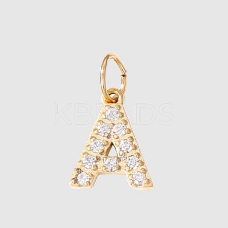 Stainless Steel Cubic Zirconia Pendants with Jump Rings FIND-PW0024-08A-1