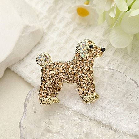 Animal Alloy Rhinestone Brooches for Clothes JEWB-C046-04D-LG-1