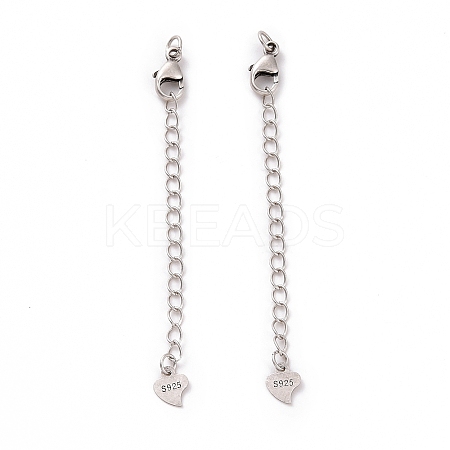 925 Sterling Silver Chain Extenders STER-D036-37AS-1