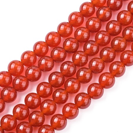 Natural Carnelian Beads Strands X-G-C076-8mm-2A-1