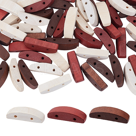 60Pcs 3 Colors Schima Wood Multi-Strand Links FIND-OC0013-36-1