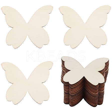 50Pcs Wood Cutouts DIY-SP0004-64C-01-1