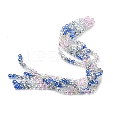 Electroplate Glass Beads Strands EGLA-D300-06-8mm-03-1