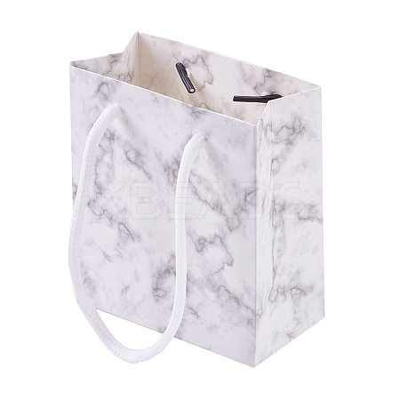 Marble Pattern Paper Gift Shopping Bags AJEW-CJ0001-18-1