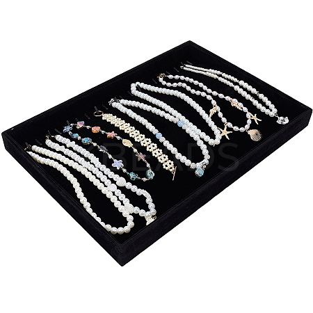 Velvet Necklace Display Organizer Trays NDIS-WH20007-02B-1