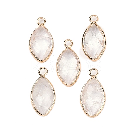 Natural Quartz Crystal Faceted Pendants G-G193-01G-07-1