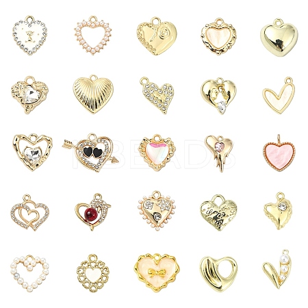 25Pcs 25 Styles Alloy Pendants FIND-YW0006-12-1