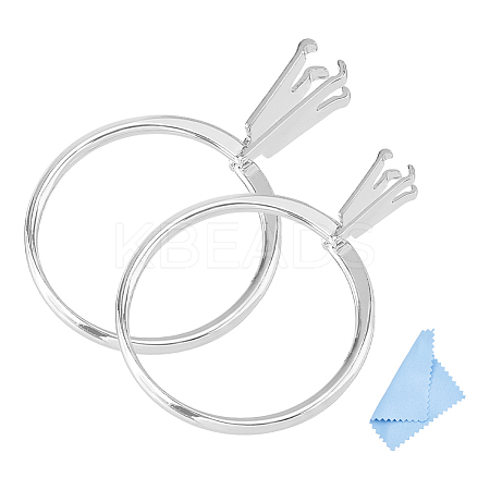 Aluminium Alloy Finger Ring Components FIND-DC0006-70P-1