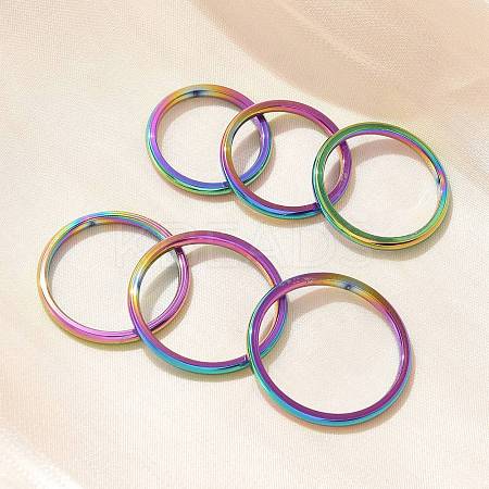 304 Stainless Steel Plain Band Rings STAS-I160-E-MC-1