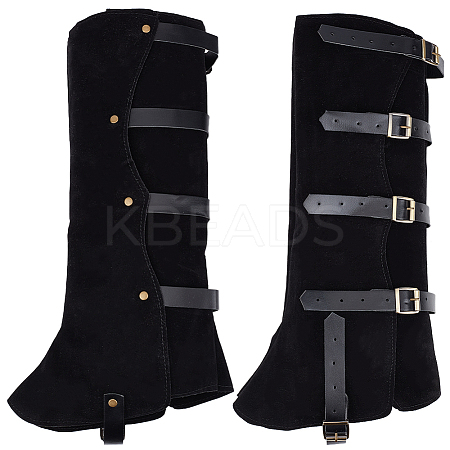 Imitation Leather & Iron Boot Cover AJEW-WH20005-21B-1