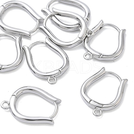 SHEGRACE Brass Hoop Earrings Findings XGR0157P-87P-1