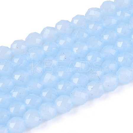 Imitation Jade Glass Beads Strands GLAA-T028-4mm-11F-1