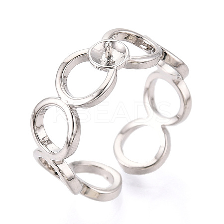 Ring Brass & Enamel Cup Peg Ring Settings KK-N274-26P-1