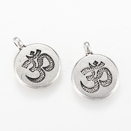 Tibetan Style Alloy Pendants TIBEP-Q064-24AS-NR-1