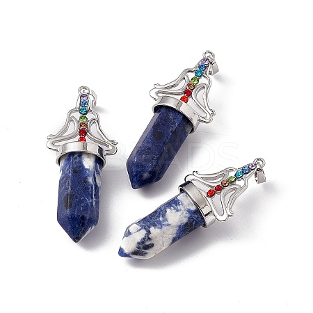 Natural Sodalite Big Pointed Pendants G-I342-01P-05-1