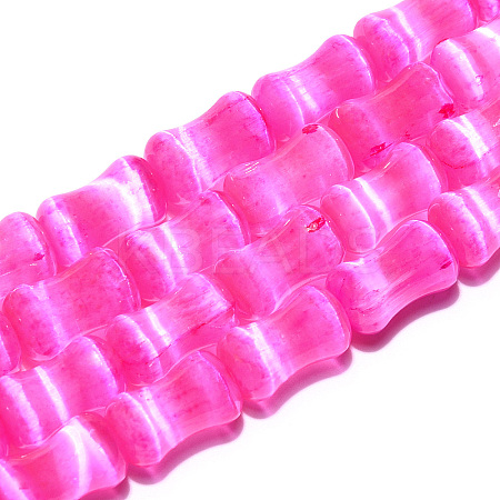 Dyed Natural Selenite Beads Strands G-T138-234B-1