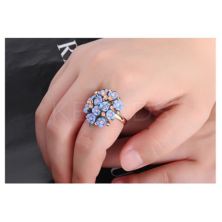 Alloy Rhinestone Finger Rings for Women WG4BC41-01-1