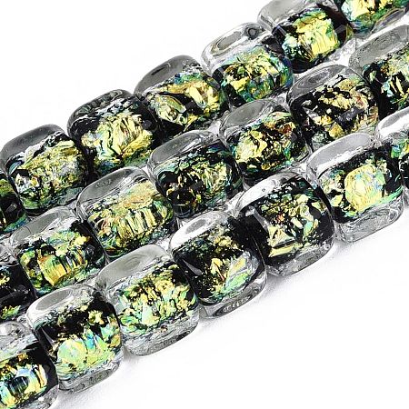 Handmade Foil Glass Beads Strands FOIL-Q002-04A-1