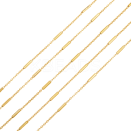 5Pcs Stainless Steel Cable Chains CHS-ME0001-01G-1