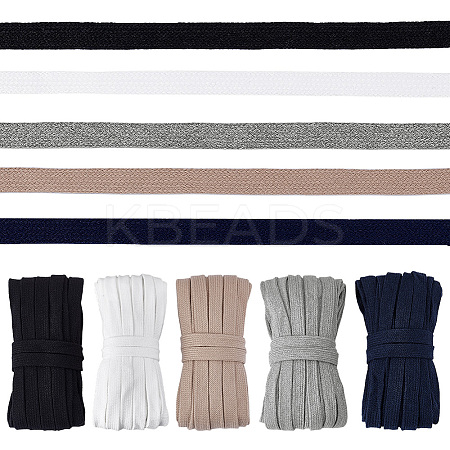 50M 5 Colors Flat Cotton Braided Cord OCOR-PH0006-79B-1