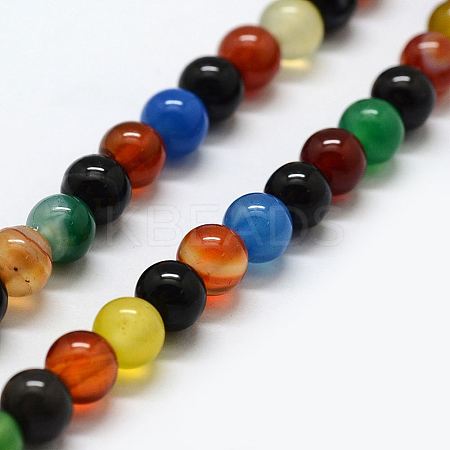 Natural Agate Beads Strands G-F417-05-12mm-1