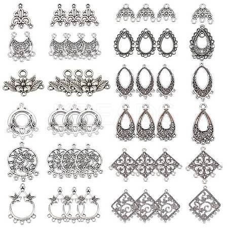 48Pcs 12 Style Tibetan Style Chandelier Components Links FIND-SC0002-17-1
