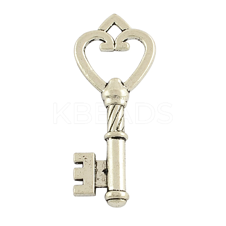 Tibetan Style Alloy Key Pendants LS-TIBEP-3277-AS-RS-1