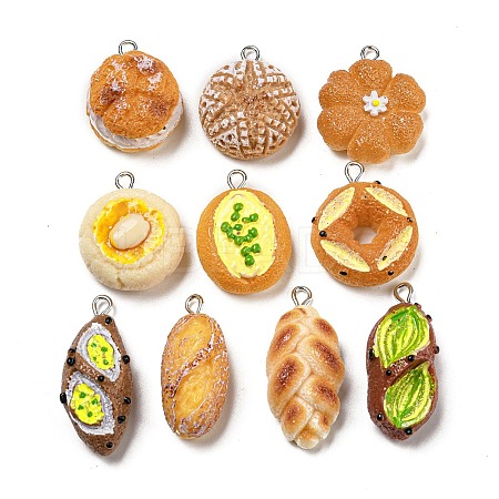 Imitation Food Opaque Resin Pendants RESI-A031-02-1