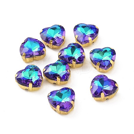Heart Sew on Rhinestone X1-DIY-E062-04G-03-1