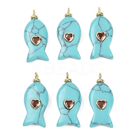 Synthetic Turquoise Pendants G-Z134-06G-03-1