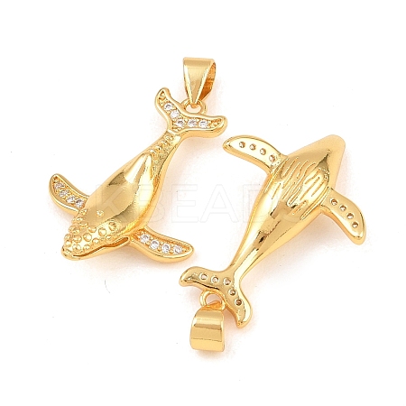 Brass Micro Pave Cubic Zirconia Pendants KK-Z140-23G-1