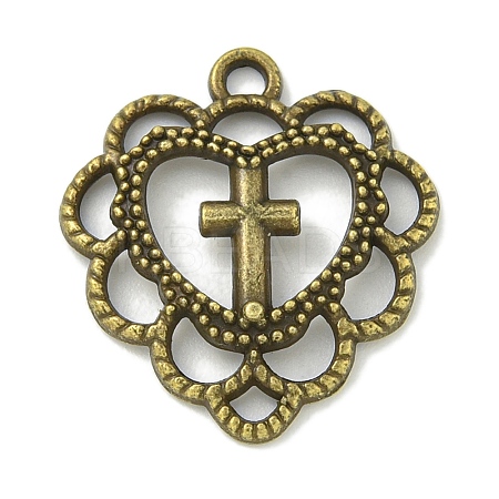 Tibetan Style Alloy Pendants TIBE-I026-6016AB-1