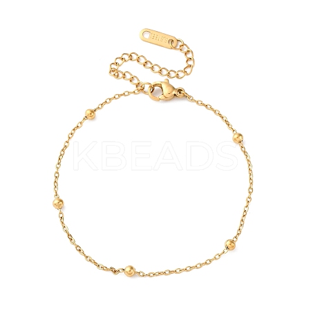 304 Stainless Steel Satellite Chains Bracelets BJEW-M096-02A-G-1