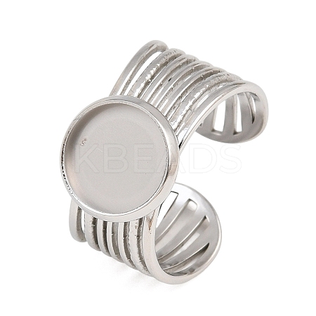 304 Stainless Steel Cuff Ring Components SA-CBA82C8-03B-P-1