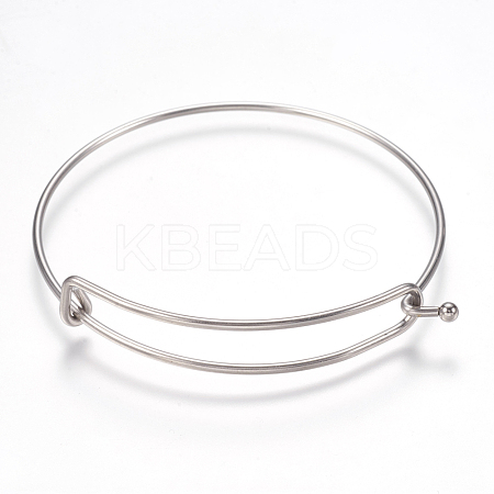 Tarnish Resistant Adjustable 304 Stainless Steel Expandable Bangle Making STAS-I081-01P-1