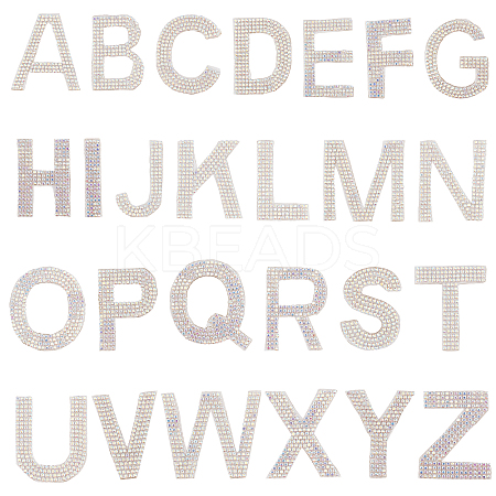 Glitter Hotfix Rhinestone Iron on Patches DIY-WH0183-09E-1