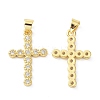 Brass Cubic Zirconia Pendant ZIRC-C021-39G-2