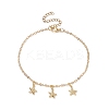 4Pcs 4 Style Natural Shell Beaded Anklets Set AJEW-AN00526-9
