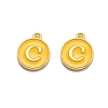 Golden Plated Alloy Enamel Charms X-ENAM-Q437-13C-1